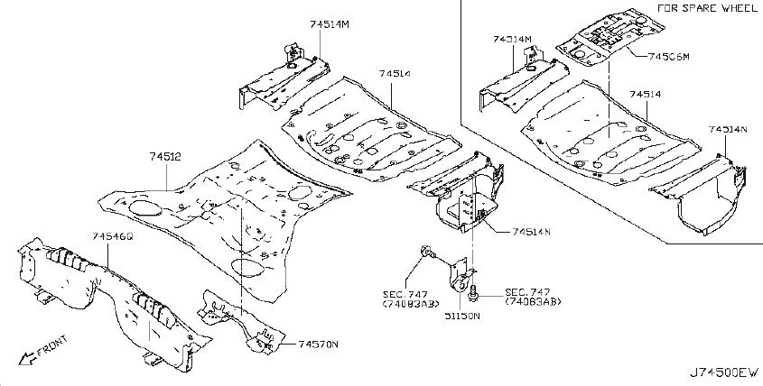G4512-1msma - Floor Pan  Front  Rear